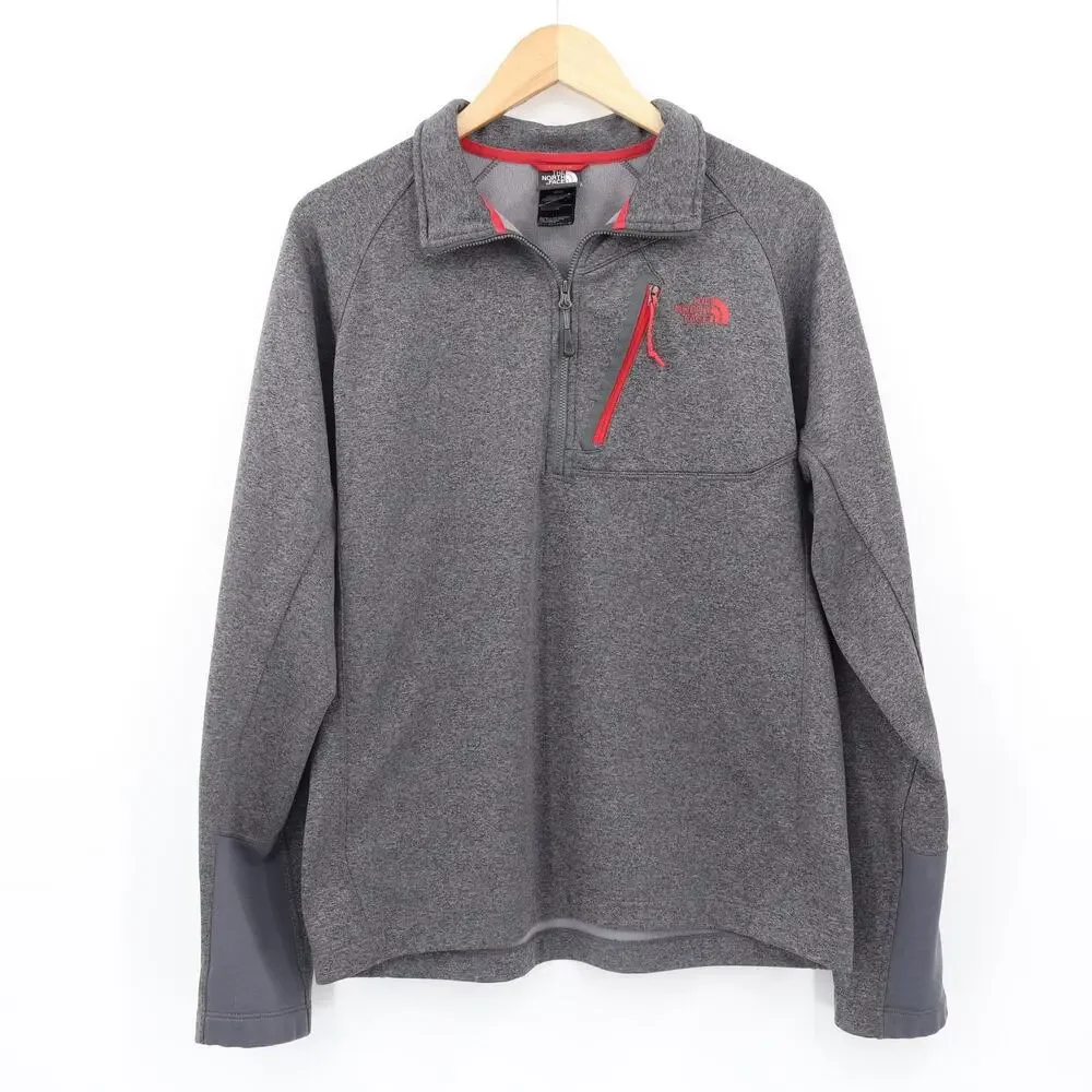The North Face Men's Canyonlands Grey 1/4 Zip Pullover Sweatshirt Sz M